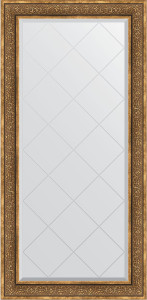 BY 4292 Зеркало с гравировкой в багетной раме - вензель бронзовый 101 mm EVOFORM Exclusive-G