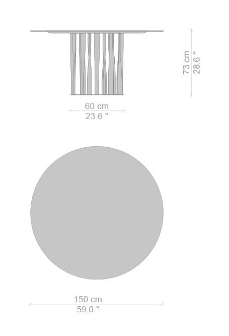 Стол с алюминиевым основанием CASSINA BOBOLI ARCH-00150248 - Вид №6