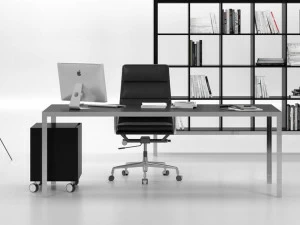 Elitable Прямоугольный рабочий стол из фанерованной древесины Cube