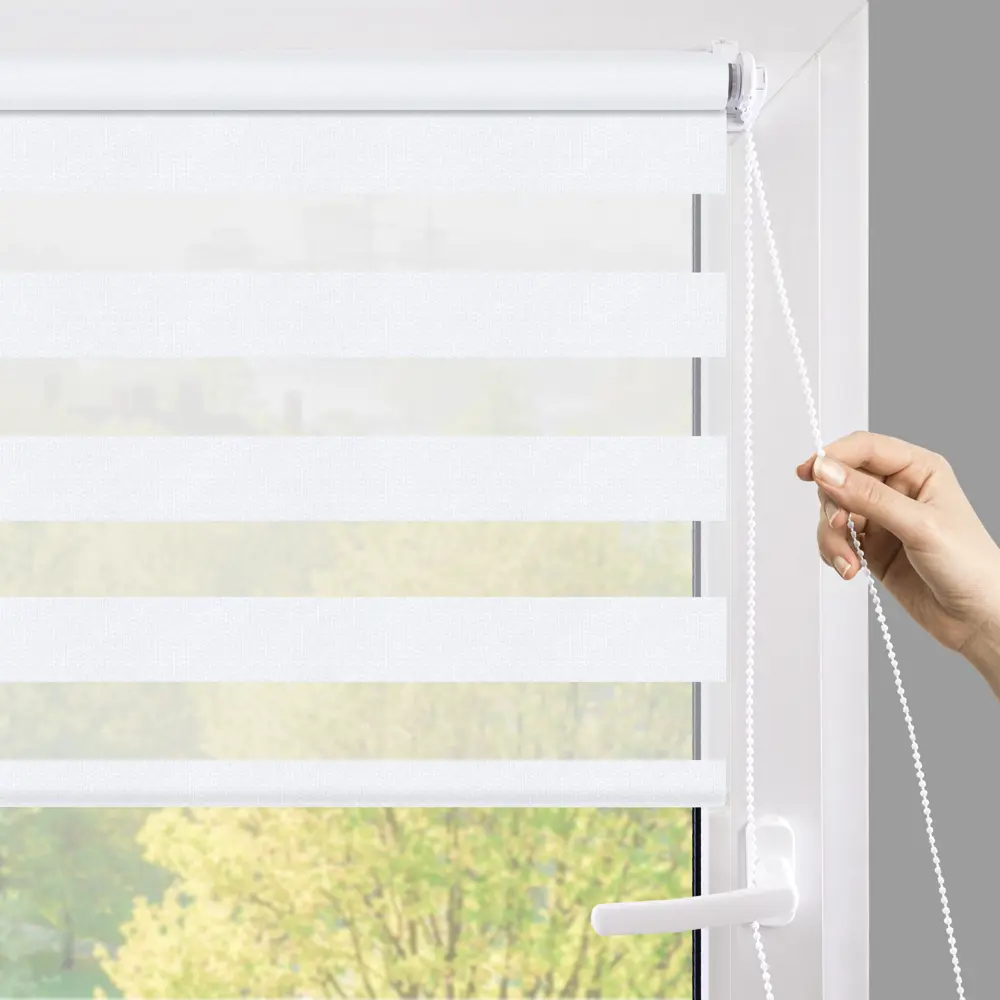 Штора рулонная день-ночь Сиберия 60x160 см белая MIAMOZA Промо 2025 STLM-2148299 - Вид №7