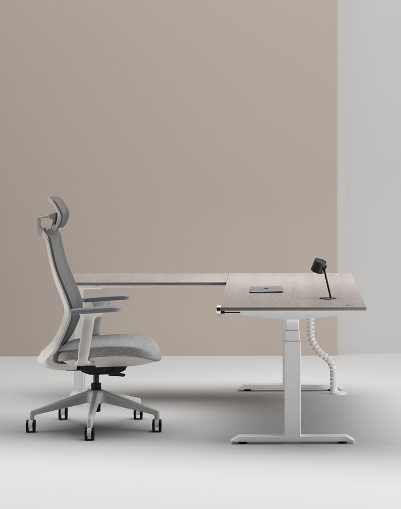 Деревянный регулируемый по высоте угловой стол с системой люверсов WORKSPACE MAX TRIPLE MOTOR ARCH-00114643 - Вид №11