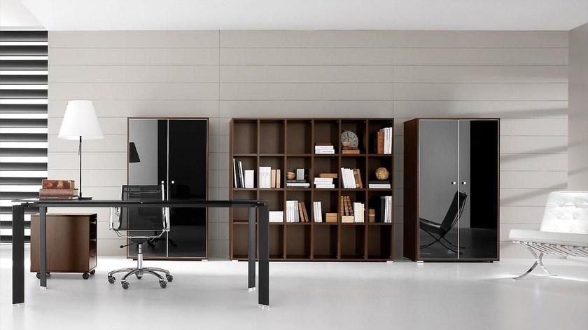 IFT Высокий офисный блок из лакированного стекла с распашными дверцами Pratiko sun-id-1383406 - Вид №2