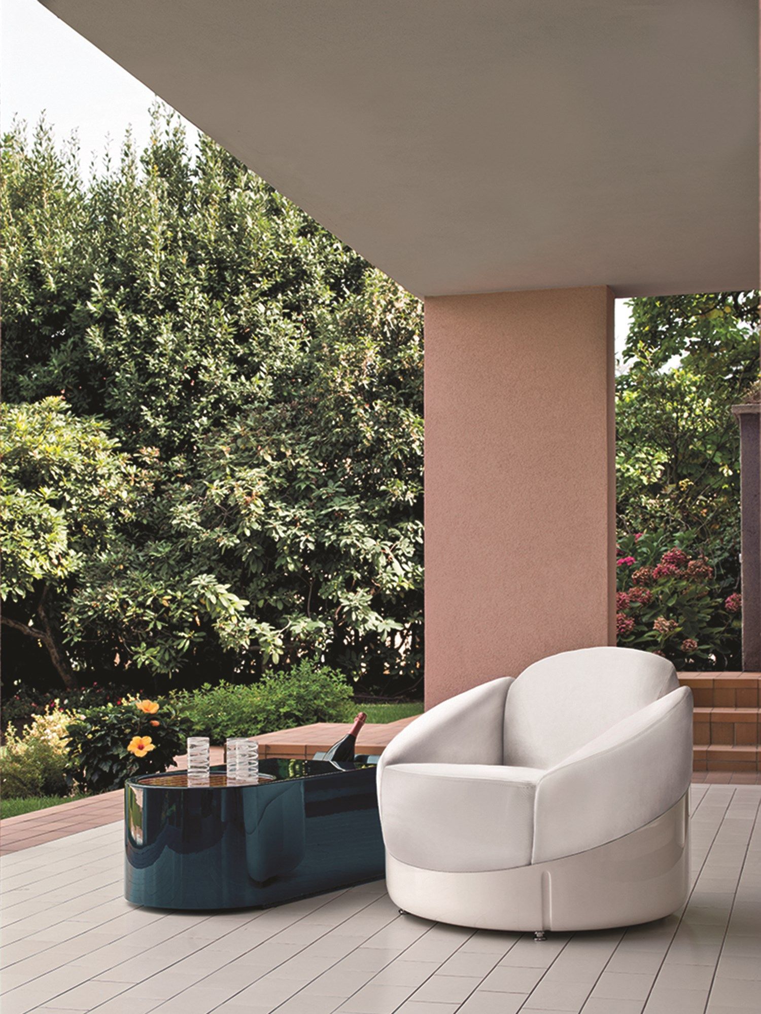 Прямоугольный садовый столик с подносом Longhi Loveluxe ARCH-00108271