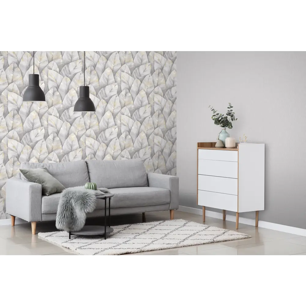 Флизелиновые обои ATELIERO Lagun серые - элегантность и практичность 89395970 STLM-1578344 - Вид №5