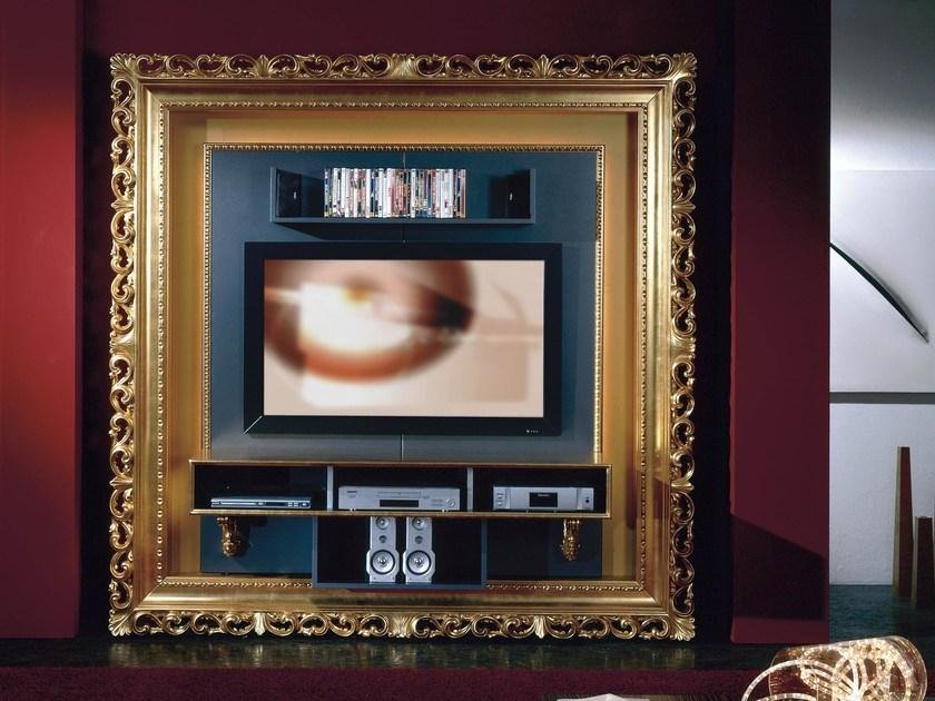 Vismara Design Стенка из лакированного дерева в стиле барокко с подставкой под телевизор Classic sun-id-1387076 - Вид №2