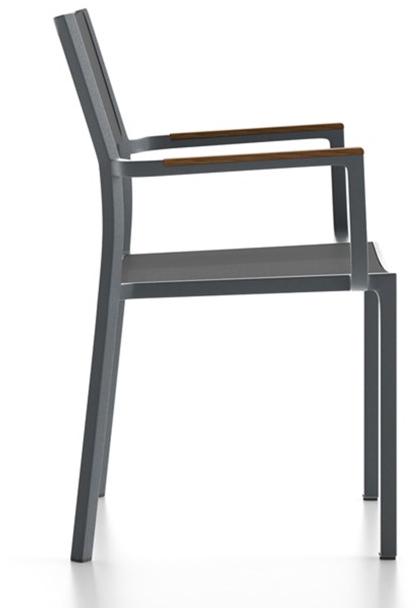 Atmosphera Штабелируемый алюминиевый садовый стул с подлокотниками Sunny Sun.sb. - Вид №2