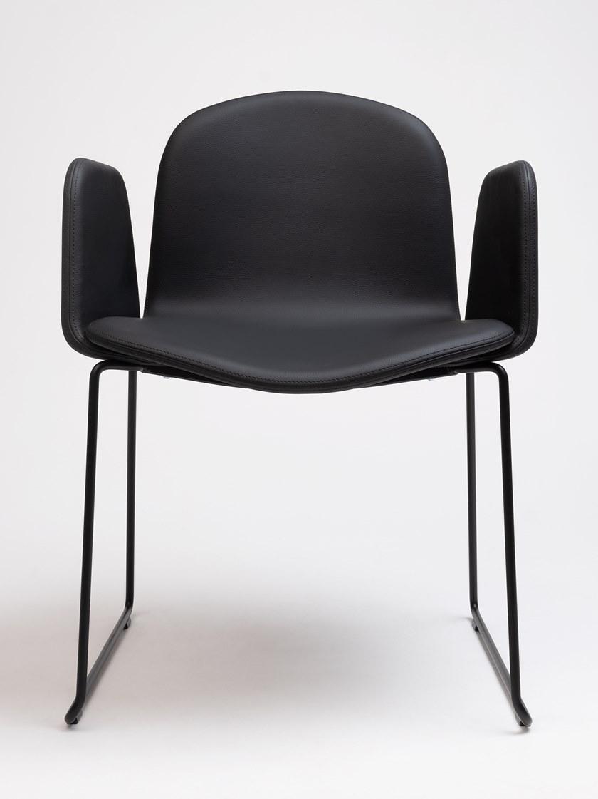 ONDARRETA Кожаное кресло с салазками и подлокотниками Bob xl sun-id-1476130 - Вид №1