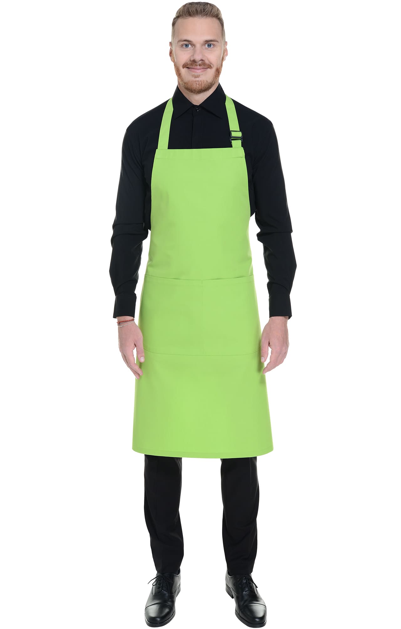 60401 Фартук с нагрудником spring green (весенний зеленый) FLORA  Одежда для официантов  размер  - Вид №6