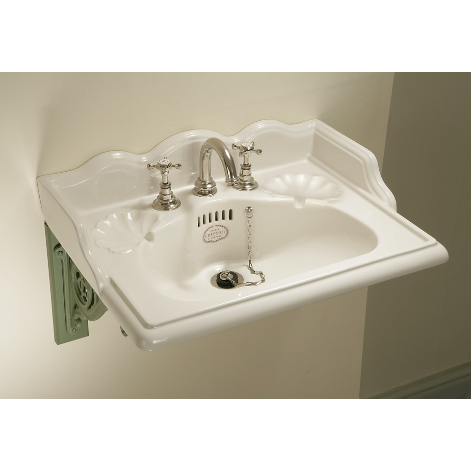 TCMB403SWH Раковина с тремя летками 560 мм Marlborough Thomas Crapper 