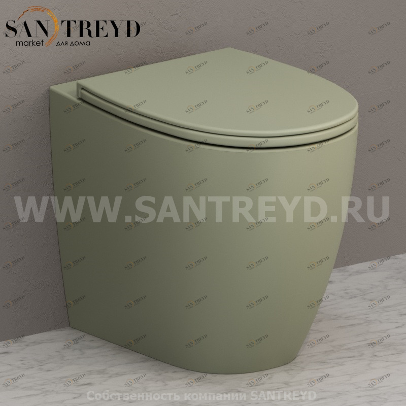 MD004LI Приставной унитаз напольный Зеленый Ceramica Globo 4ALL Италия