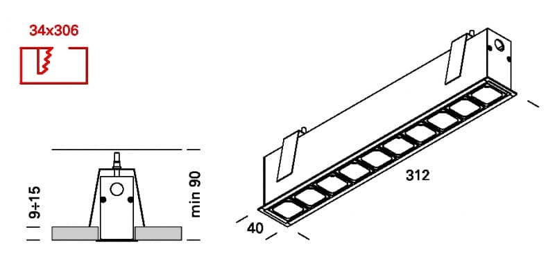 Несколько светодиодных утопленных прожекторов Lucifero's LEVA ARCH-00046791 - Вид №9