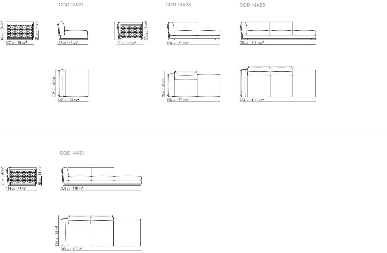 Flexform 3-х местный тканевый диван Cestone sun-id-1447748 - Вид №7