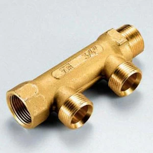 Коллектор НВ 1" TIEMME 4 выхода 3/4"ЕК 50мм