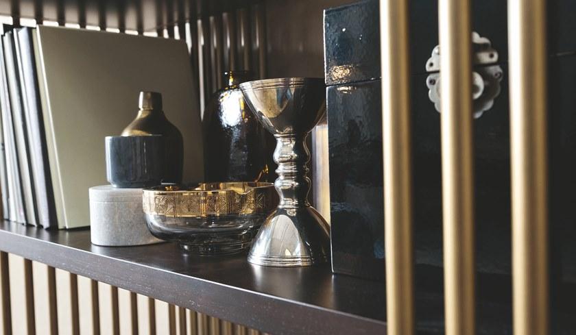 SELVA Открытый двусторонний книжный шкаф из дерева и металла  8088  - Вид №7