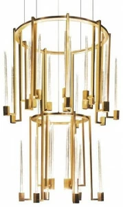 Paolo Castelli Светодиодный подвесной светильник из муранского стекла и латуни Kalì