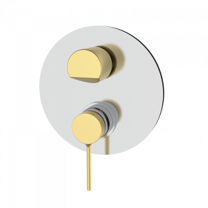 47135407 PREMIUM Хром Встроенный смеситель с переключателем Хромированное Золото GRB MIXERS