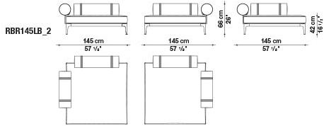 B&B Italia Outdoor Садовый диван из ткани Ribes sun-id-1376014 - Вид №24