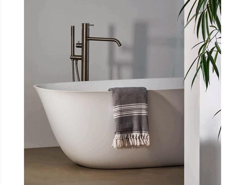 Blu Bathworks® Отдельностоящая овальная ванна цвета blue ∙ stone ™ Luna Bt0402n16 - Вид №3