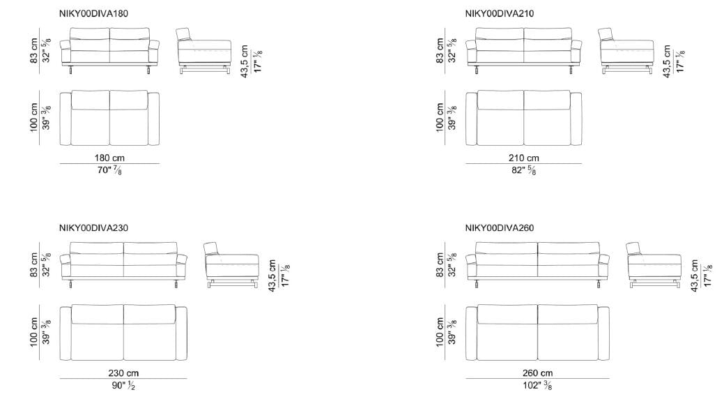 Кожаный диван i 4 Mariani Niky ARCH-00147321 - Вид №2