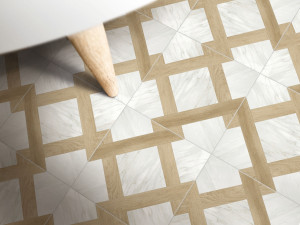 Пол / облицовка керамогранита с эффектом мрамора и дерева