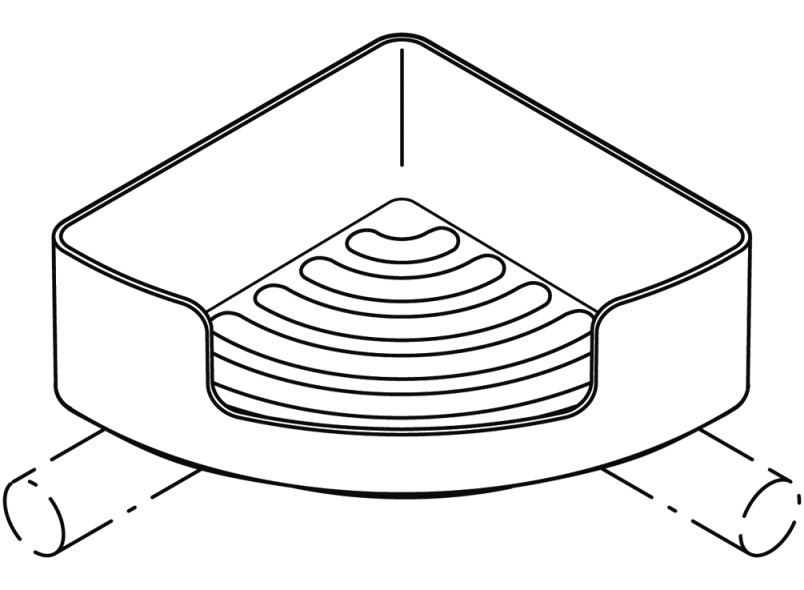 802.03B210 угловая полка HEWI Edition matt | Polyamid  - Вид №6