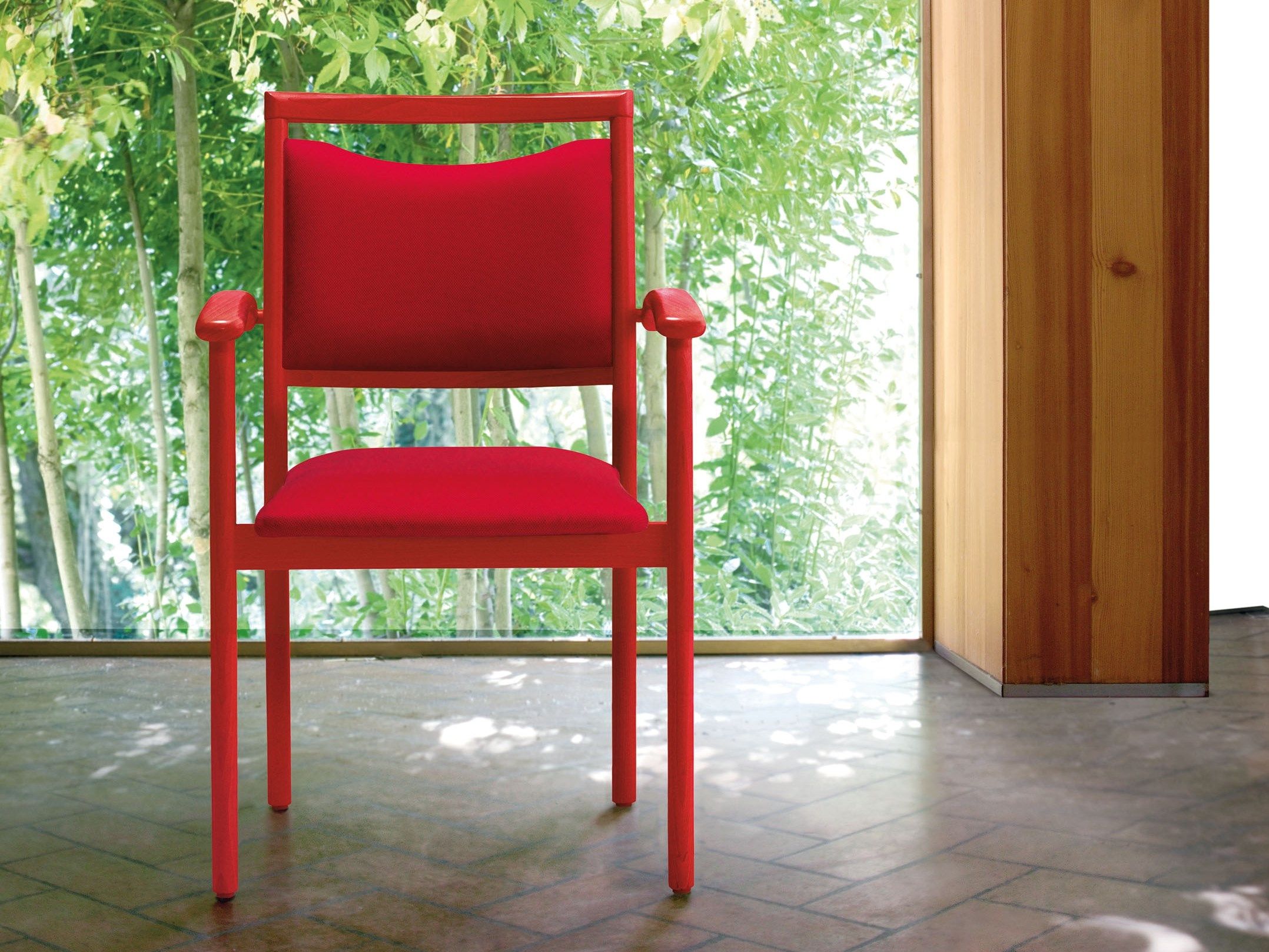 Штабелируемый тканевый стул с подлокотниками PIAVAL SPRING-Health &amp ARCH-00074599 - Вид №4