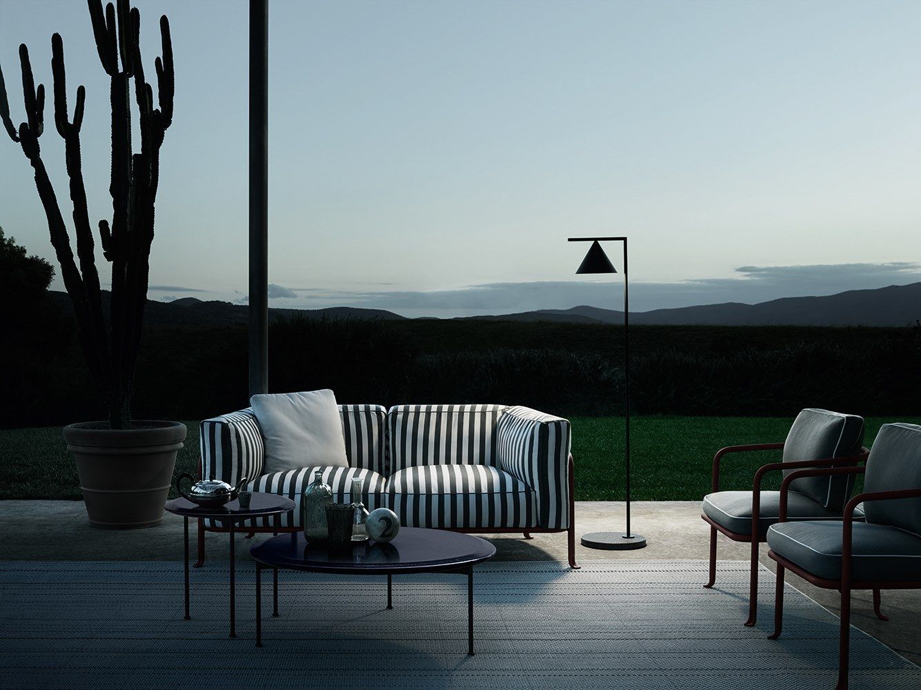 Тканевый мягкий садовый стул с подлокотниками B&B Italia Outdoor Borea ARCH-00067647 - Вид №8