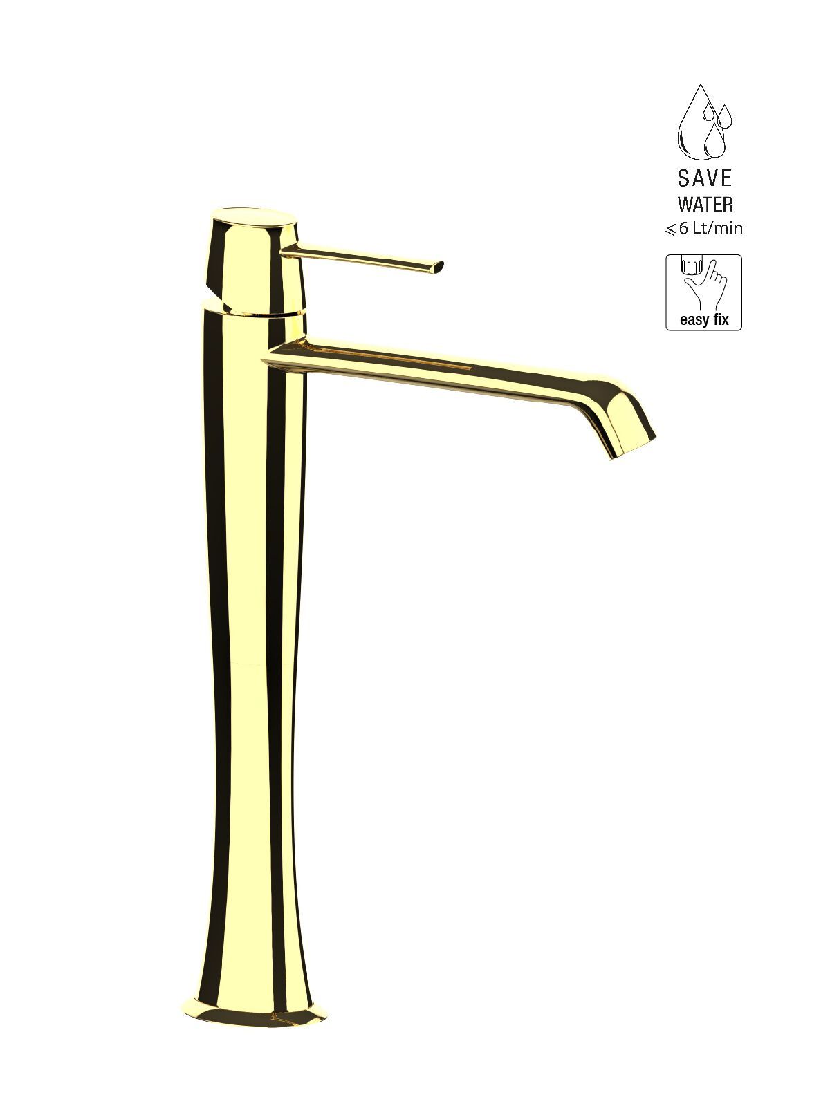 Высокий однорычажный смеситель для раковины Rubinetterie Frattini Delizia ARCH-00144948