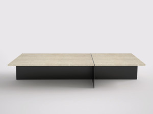 Деревянный прямоугольный журнальный столик