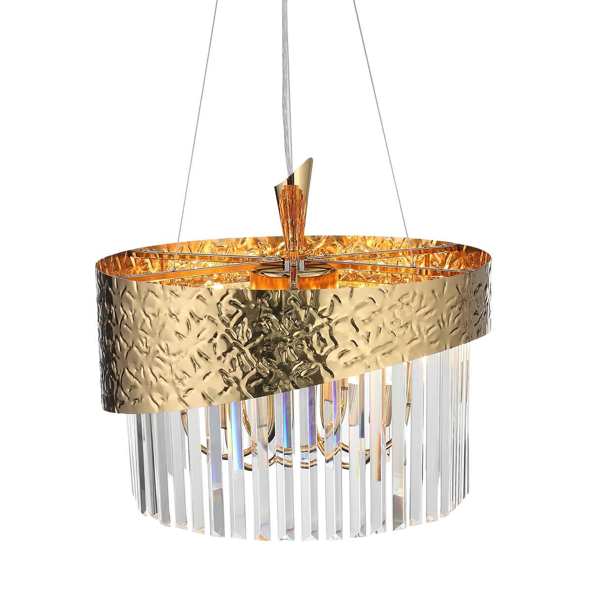 Люстра хрустальная подвесная золото ST Luce Tefina SL1100.303.06 ST LUCE ДИЗАЙНЕРСКИЕ, TEFINA 00-3834400 Золото;прозрачный  - Вид №3
