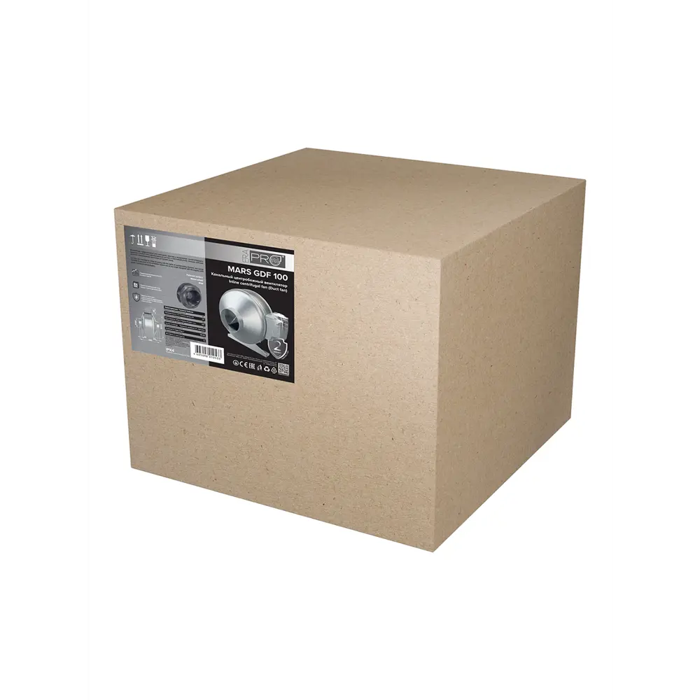 Канальный вентилятор ERA PRO MARS GDF 100 для эффективной вентиляции помещений 82210506 STLM-0022077 - Вид №2