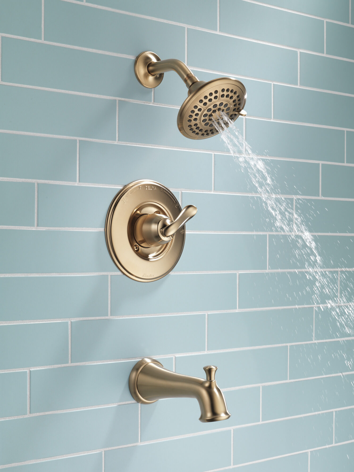 T14494-CZ Для ванны и душа Monitor® серии 14 Delta Faucet Linden Шампанское бронза  - Вид №6