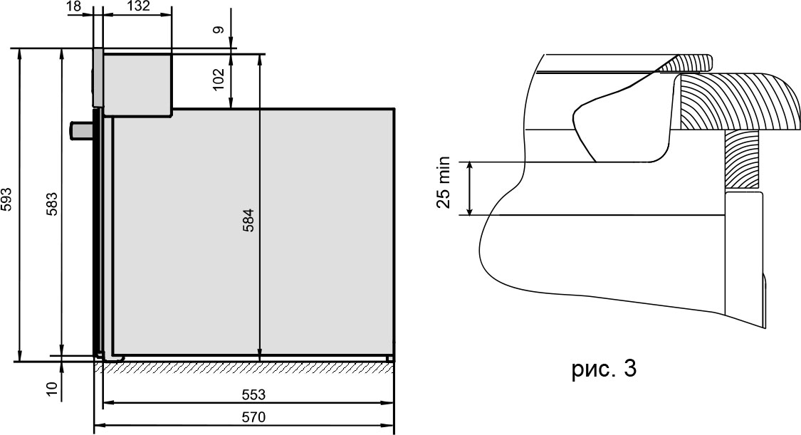 8118214 Электрический духовой шкаф Darina 0U5 BDE 112 705 X серебристый STDN-0062561 - Вид №9