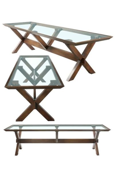 Стол на козлах со стеклянной столешницей на заказ ijlbrown sun-id-3251827