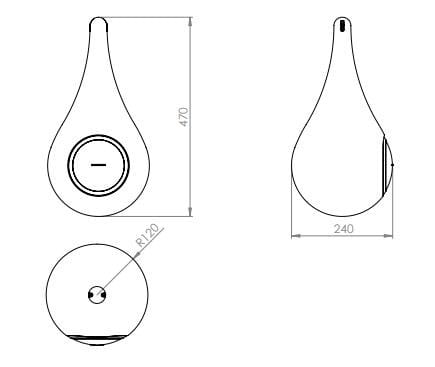 Керамический подвесной акустический диффузор Garvan Acoustic капля ARCH-00141867 - Вид №7