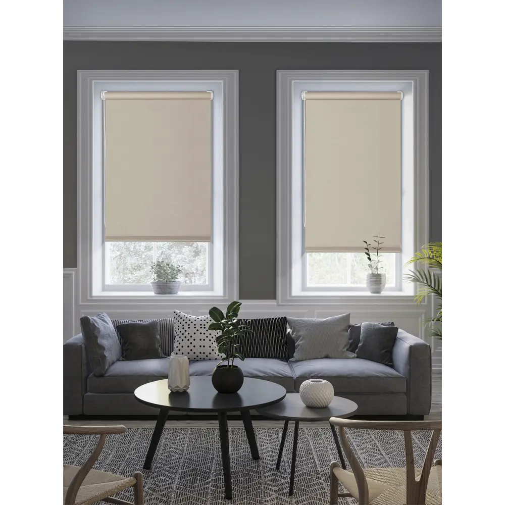 Штора рулонная блэкаут Midnight 50x175 см бежевая GARDEN STLM-2031745 - Вид №4