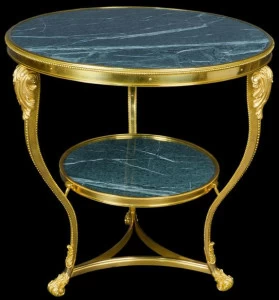 Tisserant Высокий круглый мраморный журнальный столик