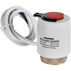 Сервопривод термоэлектрический ROMMER RTE-0020-024001 нормально закрытый 24В 89395222