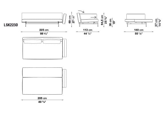 Диван-кровать из ткани B&B Italia SAKé ARCH-00104973 - Вид №2