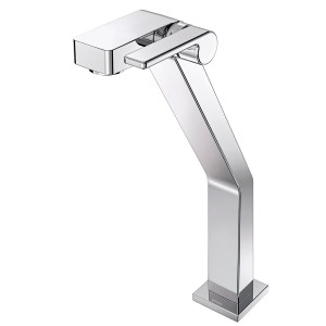 00820306 Смеситель для ванной комнаты с высоким изливом из полированного графита Docol DOCOL STILLO