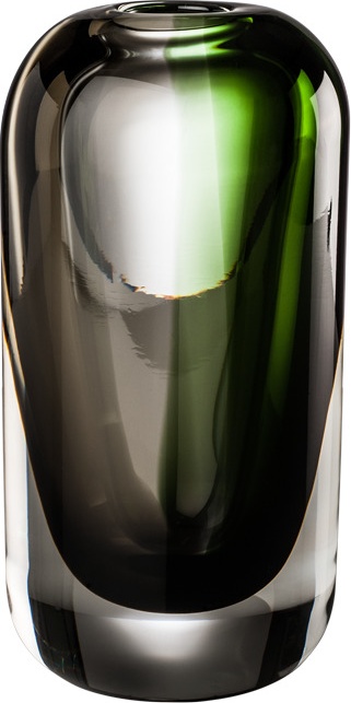 10627268 VENINI Ваза 25х12см "Милано" (серая, зеленое яблоко) (лим. вып. 19, 2017г) Стекло 