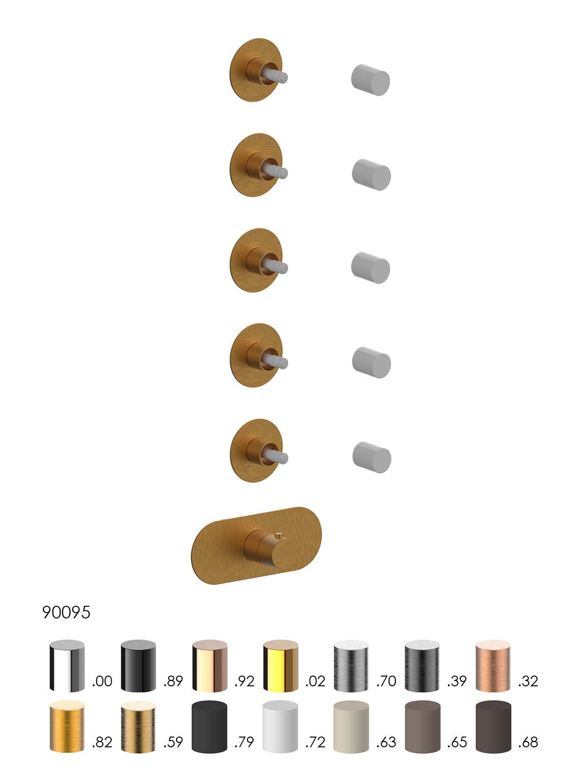 Термостатический смеситель для душа с 6 отверстиями Rubinetterie Frattini отдельная эстетика ARCH-00103351 - Вид №20