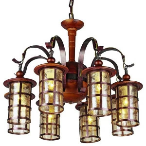 Подвесная люстра Omnilux OML-58803-08 коричневая OMNILUX ДИЗАЙНЕРСКИЕ 188092 Коричневый