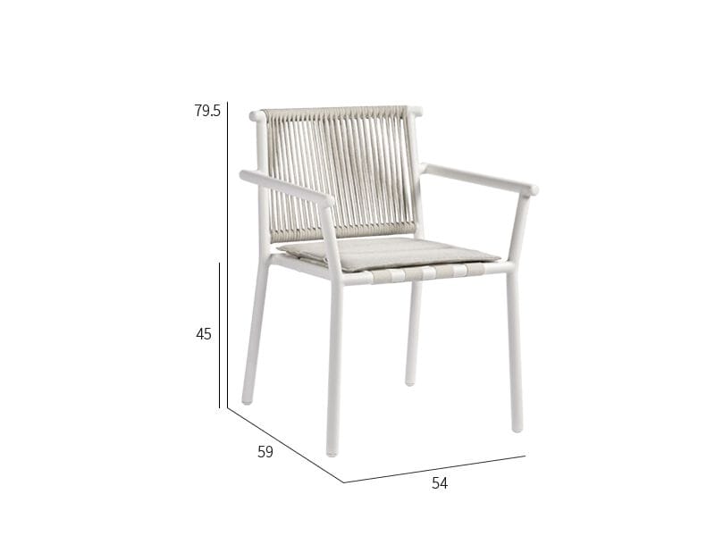 Веревочный садовый стул с подлокотниками VINEKO Nine Degrees ARCH-00064465 - Вид №3