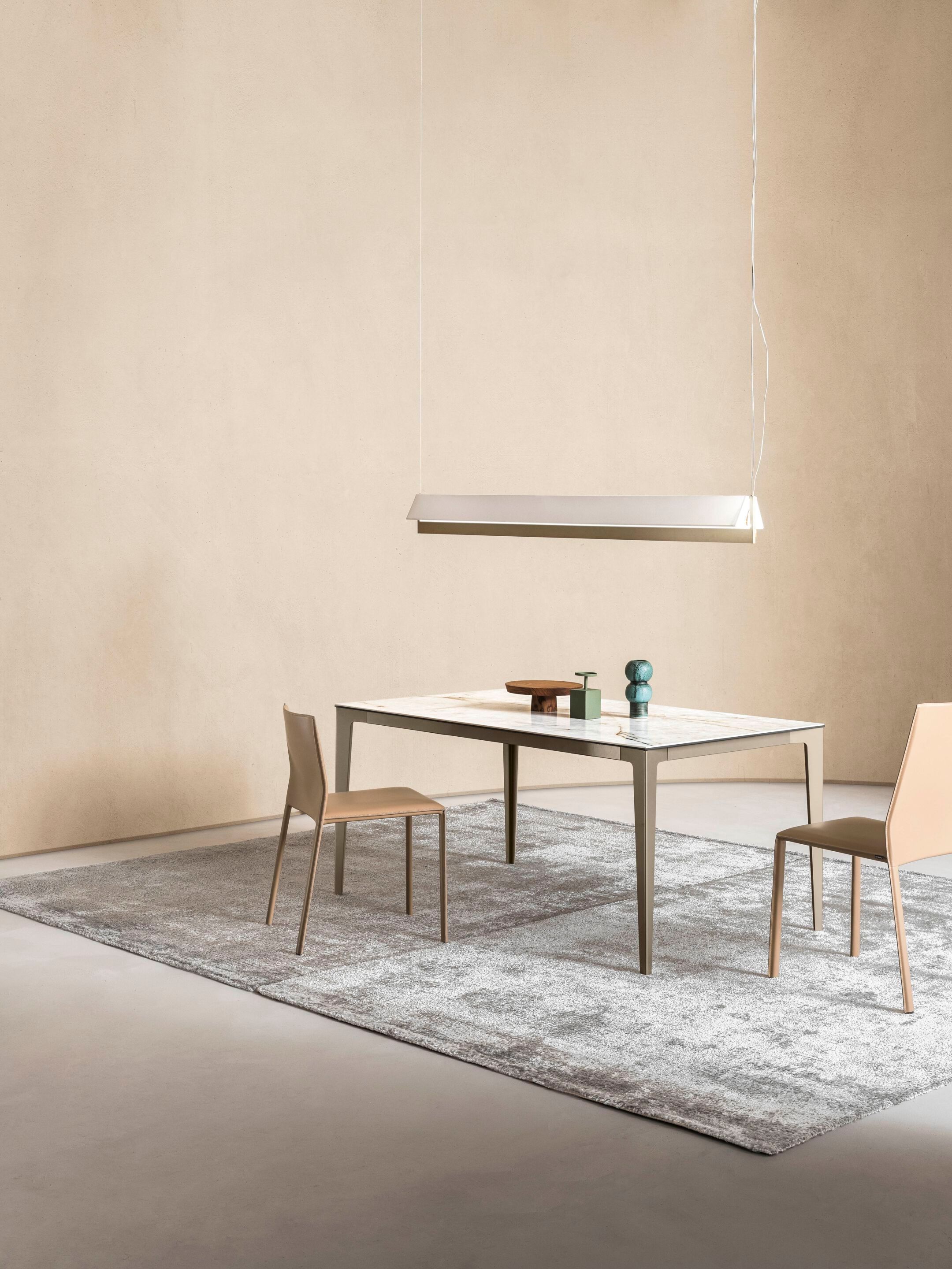 Металлический прямоугольный выдвижной стол с керамическим верхом Alf DaFrè JAG ARCH-00083946 - Вид №1