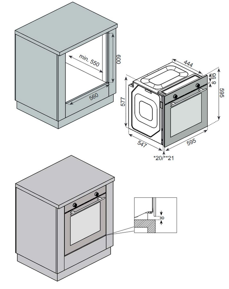 9236309 Электрический духовой шкаф Jacky's JO EB8638 черный STDN-0022948 - Вид №8