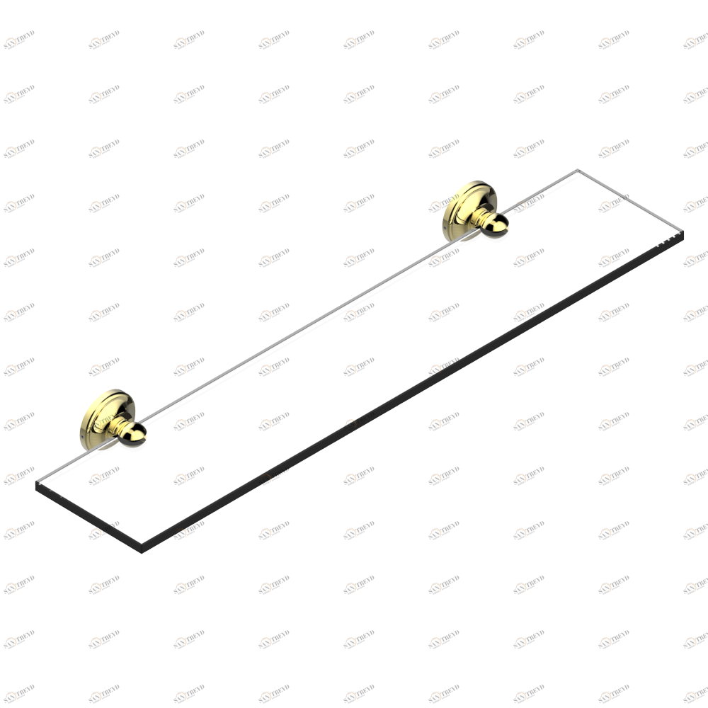 G47-564 Полка стеклянная 60 cм с кронштейнами Thg-paris Vendôme Покрытие PVD латунь G47-564 CAT.F