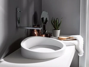 Встроенная раковина под столешницу овальная KRION ALMOND