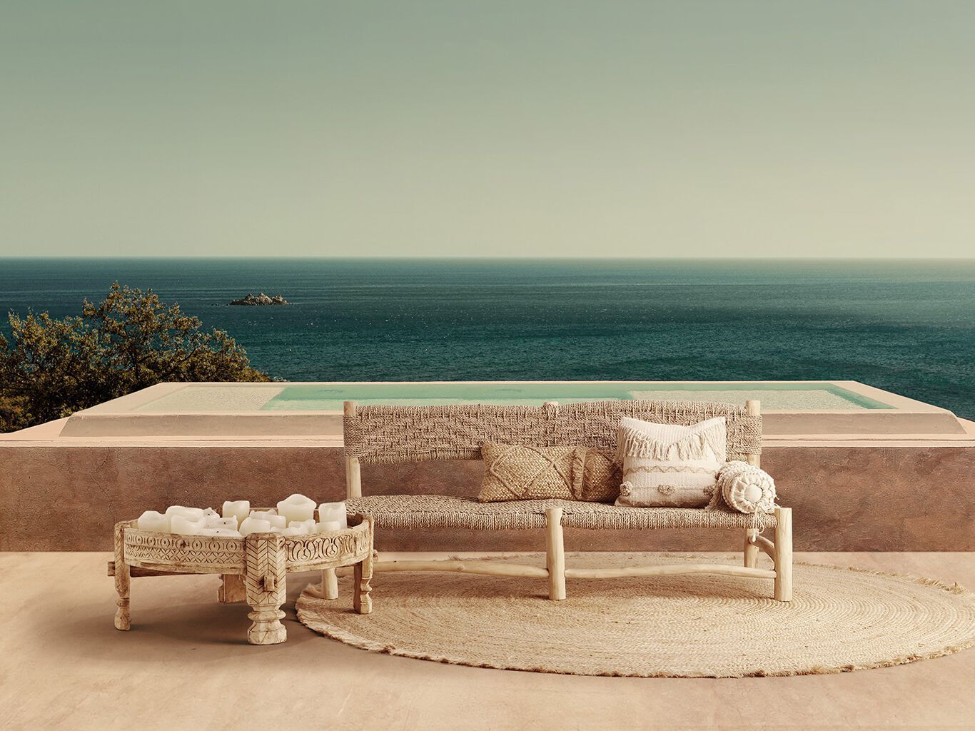 Квадратная подушка из мешковины Vical Home YAIRA ARCH-00092580 - Вид №4