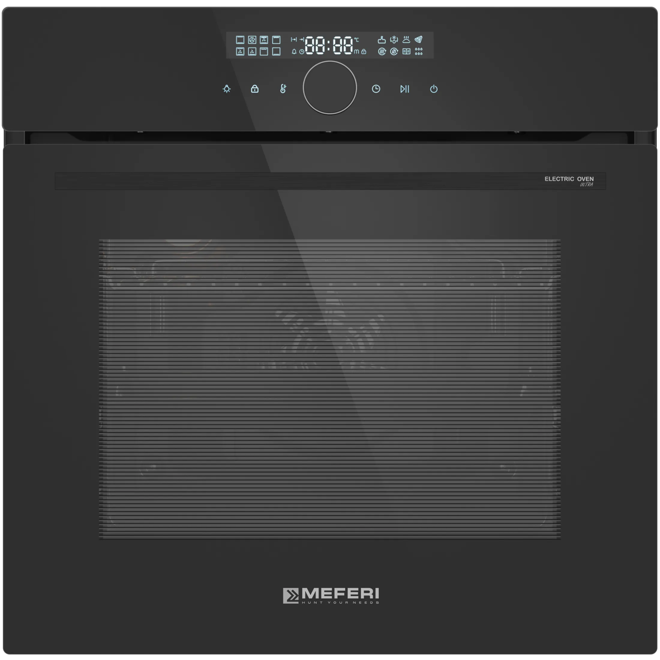9168831 Электрический духовой шкаф Meferi MEO6017BK ULTRA черный STDN-0087131 - Вид №1